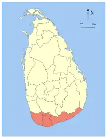 Location within Sri Lanka