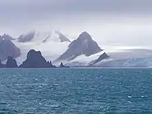 Fort Point and St. Kiprian Peak, Greenwich Island from Bransfield Strait