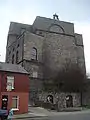 The rear of the church showing the black calp walls