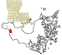 Location in St. Bernard Parish and the state of Louisiana.