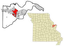 Location in the state of Missouri