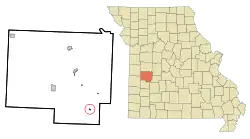 Location of Collins, Missouri