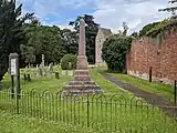 The Grade II listed war memorial