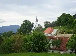 Skomarje with St. Lambert's Church