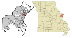 Location of Bel-Nor, Missouri