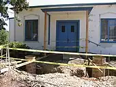 Saint Anne's main entrance during remodeling