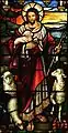 Jesus as Good Shepherd (1932) in stained glass at St John's Ashfield