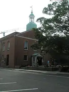 St Ann's Church (1787, rebuilt 1956 after bomb damage).