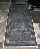 St Peter's, Thornton, Leicestershire – Ledger slab in Swithland slate of  1791, signed Hind.