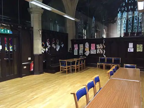 The former chancel looking south west