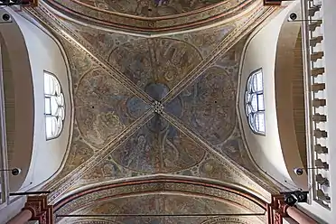 The painted ceiling