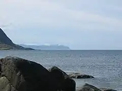 View of the cliffs at the end of Stad