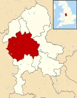 Stafford shown within Staffordshire