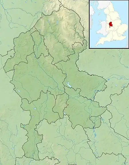 Fowlea Brook is located in Staffordshire