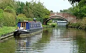 The Staffordshire and Worcestershire Canal at Penkridge, one of the district's villages.