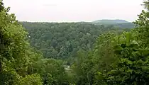 View looking northeast across the park from a scenic overlook just off SR 136