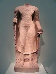 Standing Buddha, Gupta dynasty, 320–485, Mathura