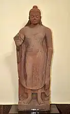 Standing Buddha, inscribed Gupta Era year 115 (434 CE), Mathura.