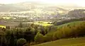 Stapleton and Presteigne viewed from Hell Peak