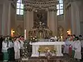 Liturgy in the Bulgarian church in Dudeștii Vechi