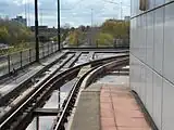 Track blocks at Pomona were in place from 1999 for the provisional Trafford Park Extension.