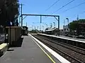 Northbound view from the former ground level Platform 1 in November 2007