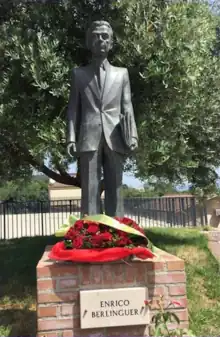 Statue of Enrico Berlinguer at Fiano Romano