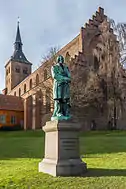 Hans Christian Andersen, statue by Hasselriis in Odense (Andersen's birthplace), Denmark (1888)