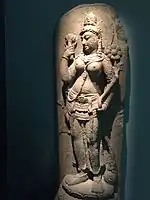 Syamatara (Green Tārā), 9th century Javanese Shailendran art, from Central Java, Indonesia