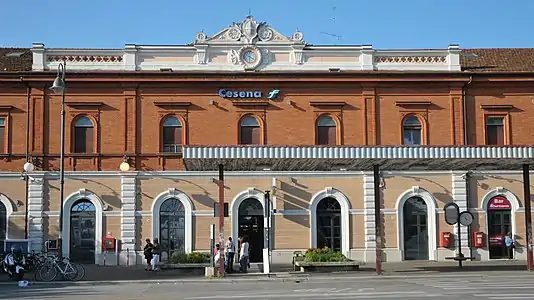 External facade of the passenger building.