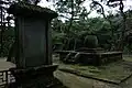 Gray lantern, stone stela, and bell-shaped sari budo of Naong