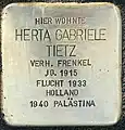 Stolperstein für Herta Gabriele Tietz