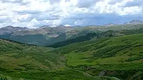 Mountains along the Stony Pass Road.