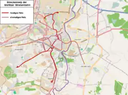 Görlitz tramway network, November 2012.