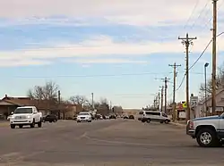 Strasburg, looking east along 15th Avenue.