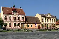 Town square with the town hall