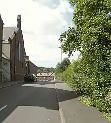 street with buildings and trees