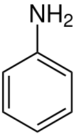 Structural formula of aniline