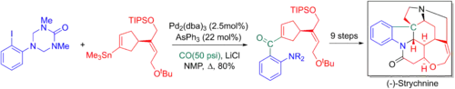 Total synthesis of strychnine