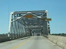 Driving onto the bridge