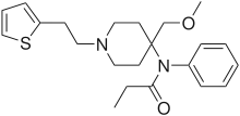 Chemical structure of sufentanil.