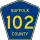 County Route 102 marker