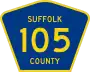 County Route 105 marker