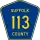 County Route 113 marker