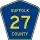 County Route 27 marker