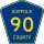 County Route 90 marker