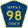 County Route 98 marker