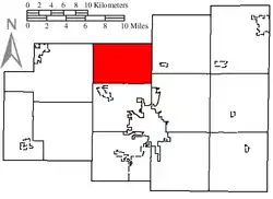 Location of Sugar Creek Township, Allen County, Ohio