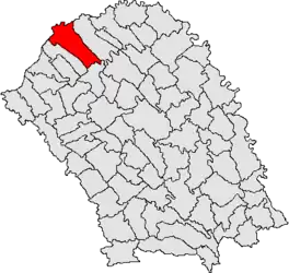 Location in Botoșani County