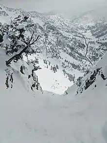 Looking down Suicide Chute